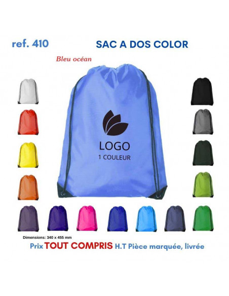SACS A DOS COLOR REF 410 410 SAC A DOS  2,21 €