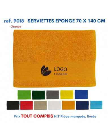 SERVIETTES EPONGE 70 X 140 CM REF 9018 9018 SERVIETTES : OBJETS ET TEXTILE PUBLICITAIRE  18,23 €