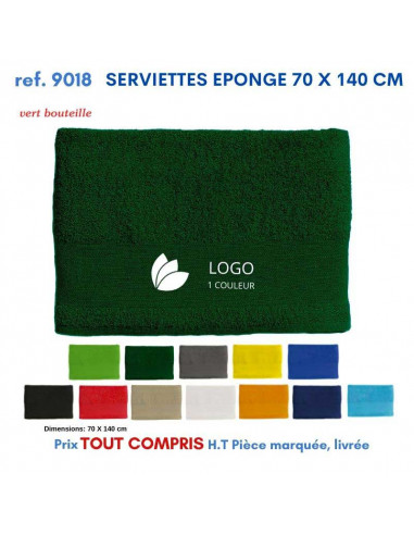 SERVIETTES EPONGE 70 X 140 CM REF 9018 9018 SERVIETTES : OBJETS ET TEXTILE PUBLICITAIRE  18,23 €