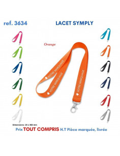 LACET SIMPLY REF P3634 P3634 lacet tour de cou publicitaire  2,02 €
