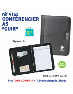 CONFERENCIER A5 CUIR REF 4162 4162 conférenciers personnalisés  16,50 €