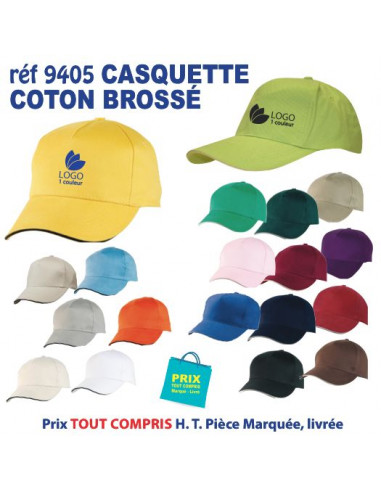 CASQUETTE COTON BROSSE REF 9405 9405 CASQUETTES ADULTES  4,86 €