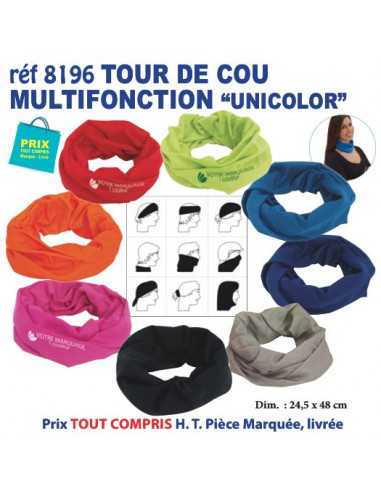 TOUR DE COU MULTIFONCTION UNICOLOR REF 8196 8196 PROTECTION PREVENTION  2,65 €