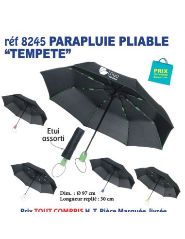 PARAPLUIE PLIABLE TEMPETE REF 8245 8245 PARAPLUIE PLIABLE  11,10 €