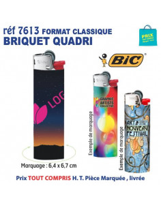 BRIQUET QUADRI 360° BIC FORMAT CLASSIC REF 7613 7613 BRIQUETS PUBLICITAIRES - ALLUME TOUT  1,44 €