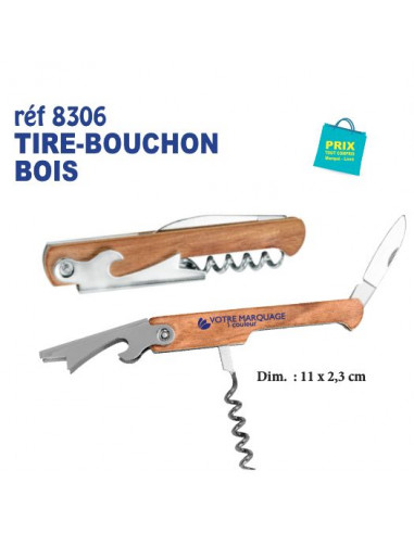 TIRE BOUCHON BOIS REF 8306 8306 ARTICLES PUBLICITAIRES DIVERS POUR LA CUISINE  2,85 €