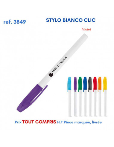 STYLO BIANCO CLIC REF 3849 3849 Stylos plastiques  0,30 €