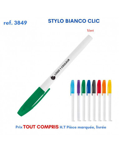STYLO BIANCO CLIC REF 3849 3849 Stylos plastiques  0,30 €