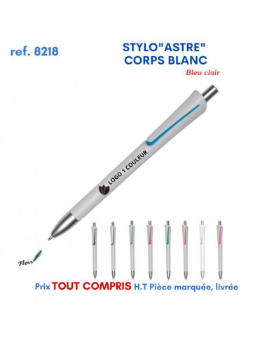 STYLO ASTRE BLANC REF 8218 8218 Stylos plastiques  0,80 €