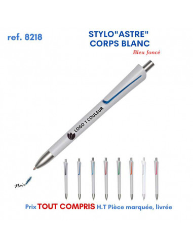 STYLO ASTRE BLANC REF 8218 8218 Stylos plastiques  0,80 €