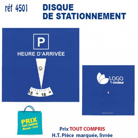 DISQUE DE STATIONNEMENT REF 4501 4501 TOUT POUR L'AUTO OBJETS PUBLICITAIRES  2,81 €