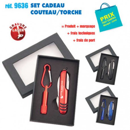 SET CADEAU COUTEAU TORCHE REF 9636 9636 OUTILS PUBLICITAIRES  7,01 €