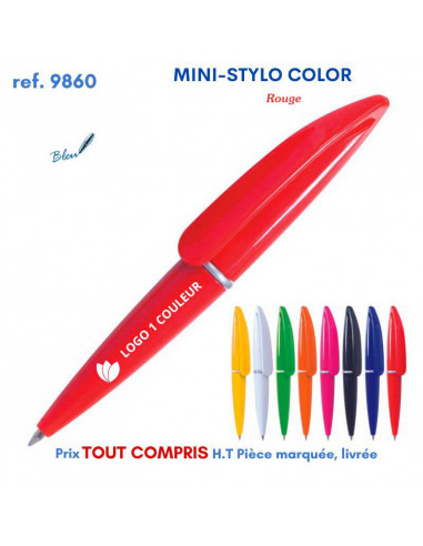 MINI STYLO COLOR REF 9860 9860 Stylos plastiques  0,74 €