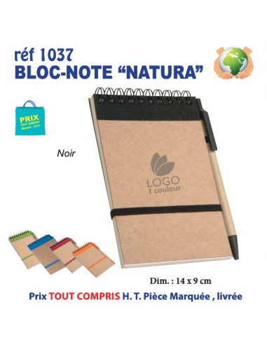 BLOC NOTES NATURA REF 1037 1037 Carnet personnalisé  3,93 €