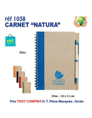 CARNET NATURA REF 1038 1038 Carnet personnalisé  3,54 €