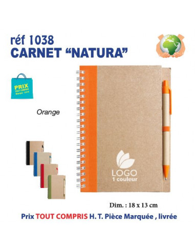 CARNET NATURA REF 1038 1038 Carnet personnalisé  3,54 €