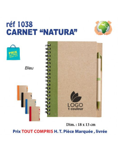 CARNET NATURA REF 1038 1038 Carnet personnalisé  3,54 €