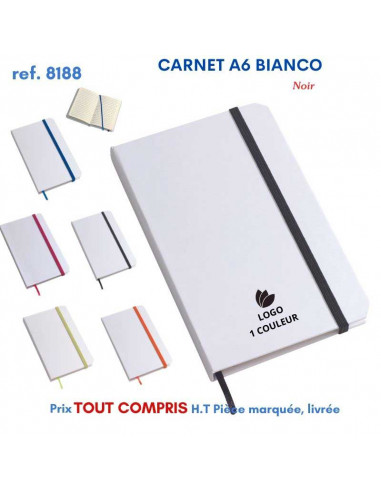 CARNET A6 BIANCO REF 8188 8188 Carnet personnalisé  2,45 €