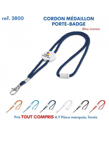 CORDON MEDAILLON PORTE BADGE REF 3800 3800 OBJETS PRATIQUES  2,11 €