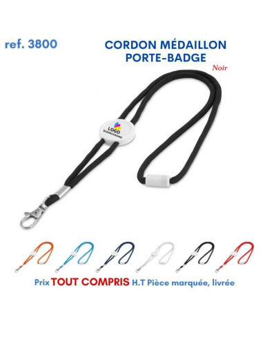 CORDON MEDAILLON PORTE BADGE REF 3800 3800 OBJETS PRATIQUES  2,11 €