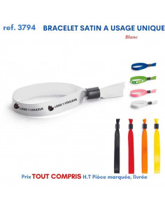 BRACELET SATIN EVENEMENTIEL REF 3794 3794 lacet tour de cou publicitaire  1,88 € 2