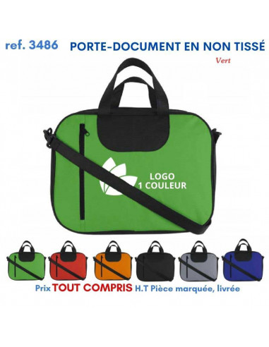 PORTE DOCUMENT EN NON TISSE REF 3486 3486 SACOCHES - PORTE DOCUMENTS  2,69 €