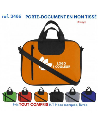 PORTE DOCUMENT EN NON TISSE REF 3486 3486 SACOCHES - PORTE DOCUMENTS  2,69 €