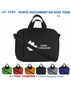 PORTE DOCUMENT EN NON TISSE REF 3486 3486 SACOCHES - PORTE DOCUMENTS  2,69 € 2