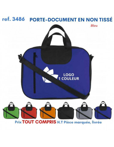 PORTE DOCUMENT EN NON TISSE REF 3486 3486 SACOCHES - PORTE DOCUMENTS  2,69 €