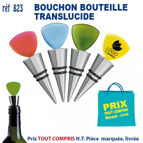 BOUCHON DE BOUTEILLE TRANSLUCIDE REF 823 823 ARTICLES PUBLICITAIRES POUR LE VIN  1,48 €