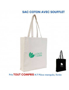 SAC COTON SOUFFLET ANSES LONGUES 300 GRS REF 3483 3483 SACS SHOPPING - TOTEBAG  4,05 € 2