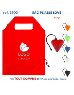 SAC PLIABLE LOVE RPET REF 3903 3903 SACS PLIABLES  1,75 € 2