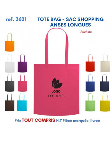 TOTEBAG - SAC SHOPPING ANSES LONGUES REF 3621 3621 SACS SHOPPING - TOTEBAG  1,30 €