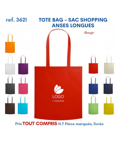 TOTEBAG - SAC SHOPPING ANSES LONGUES REF 3621 3621 SACS SHOPPING - TOTEBAG  1,30 €