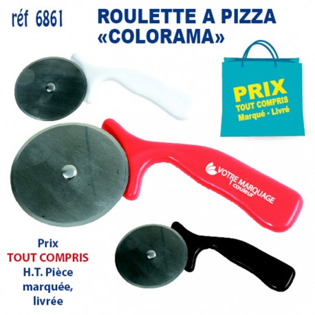 ROULETTE A PIZZA COLORAMA REF 6861 6861 ARTICLES PUBLICITAIRES POUR LA PIZZA PERSONNALISES  1,87 €
