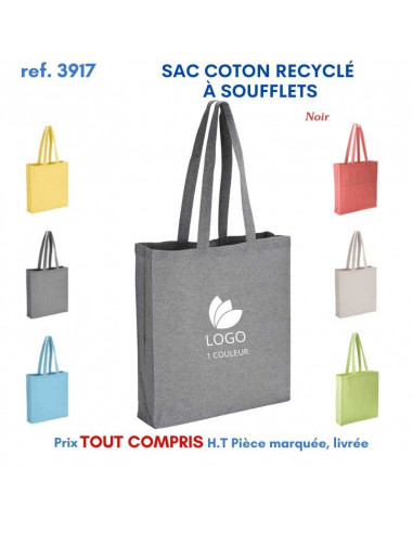 SAC COTON RECYCLE A SOUFFLETS REF 3917 3917 SACS SHOPPING - TOTEBAG  5,05 €