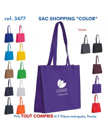 SAC SHOPPING COLOR REF 3477 3477 SACS SHOPPING - TOTEBAG  2,65 €