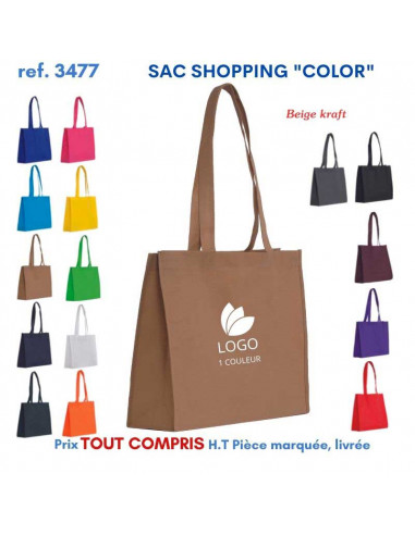 SAC SHOPPING COLOR REF 3477 3477 SACS SHOPPING - TOTEBAG  2,65 €