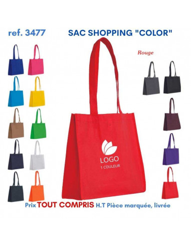 SAC SHOPPING COLOR REF 3477 3477 SACS SHOPPING - TOTEBAG  2,65 €