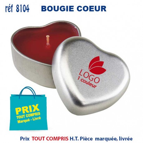 BOUGIE COEUR REF 8104 8104 POUR LA MAISON OBJETS PUBLICITAIRES  2,34 €