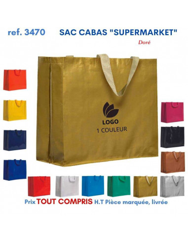 SACS CABAS SUPERMARKET REF 3470 3470 SACS SHOPPING - TOTEBAG  2,91 €