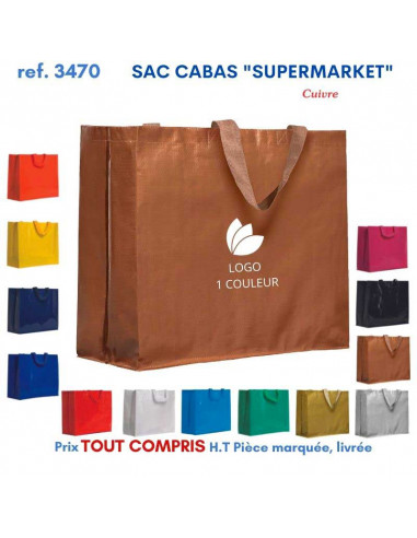 SACS CABAS SUPERMARKET REF 3470 3470 SACS SHOPPING - TOTEBAG  2,91 €