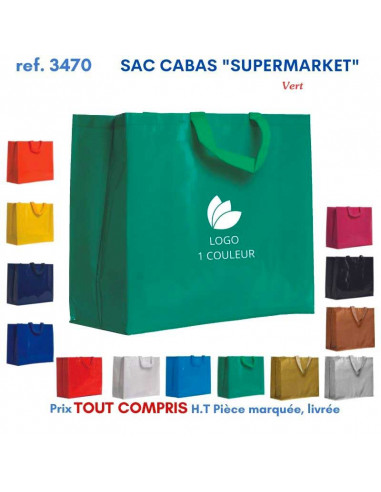 SACS CABAS SUPERMARKET REF 3470 3470 SACS SHOPPING - TOTEBAG  2,91 €