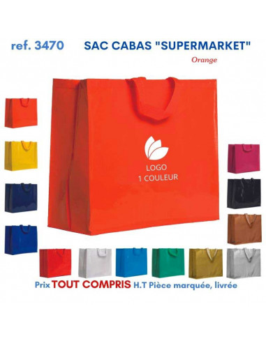 SACS CABAS SUPERMARKET REF 3470 3470 SACS SHOPPING - TOTEBAG  2,91 €