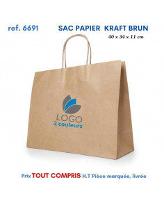 SAC PAPIER KRAFT 40 X 36 X 12 CM REF 6691 6691 SACS PAPIER  2,06 € 2