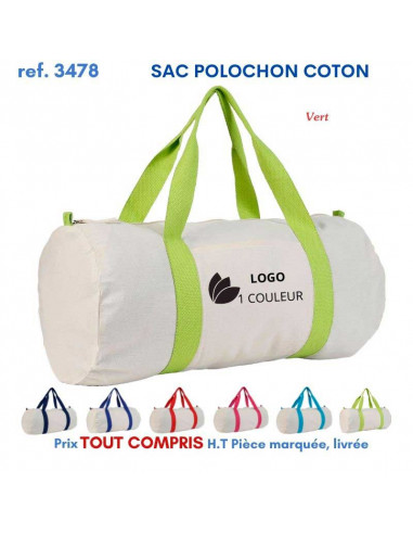 SAC POLOCHON COTON REF 3478 3478 SACS DE SPORT  6,32 €