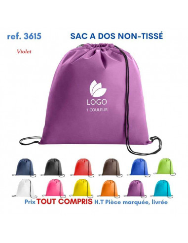 SACS A DOS EN NON TISSE REF 3615 3615 SAC A DOS  2,06 €