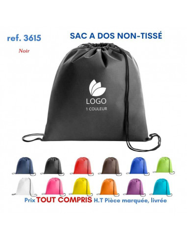 SACS A DOS EN NON TISSE REF 3615 3615 SAC A DOS  2,06 €