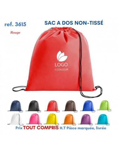 SACS A DOS EN NON TISSE REF 3615 3615 SAC A DOS  2,06 €