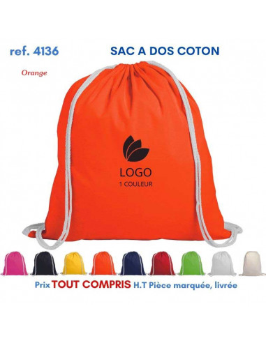 SACS A DOS COTON COLOR REF 4136 4136 SAC A DOS  3,12 €